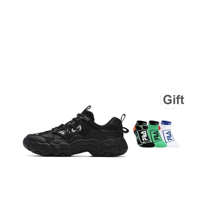 Fila Fluid 6 Cat Paw Retro Fashion Versatile Simple Commuting Sports Comfortable Durable Breathable Lightweight Low-Top Casual Shoes F12M532105FBK
