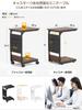 TTWO Side Table 37cm x 26cm x for Living with Storage Mini Coffee Cafe with Casters and Adjustable Nordic Modern Stylish Height Nightstand, (W) (D)