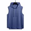 Canotta con Cappuccio Senza Maniche da Uomo Casual Vestibilità Larga Streetwear Gilet da Palestra