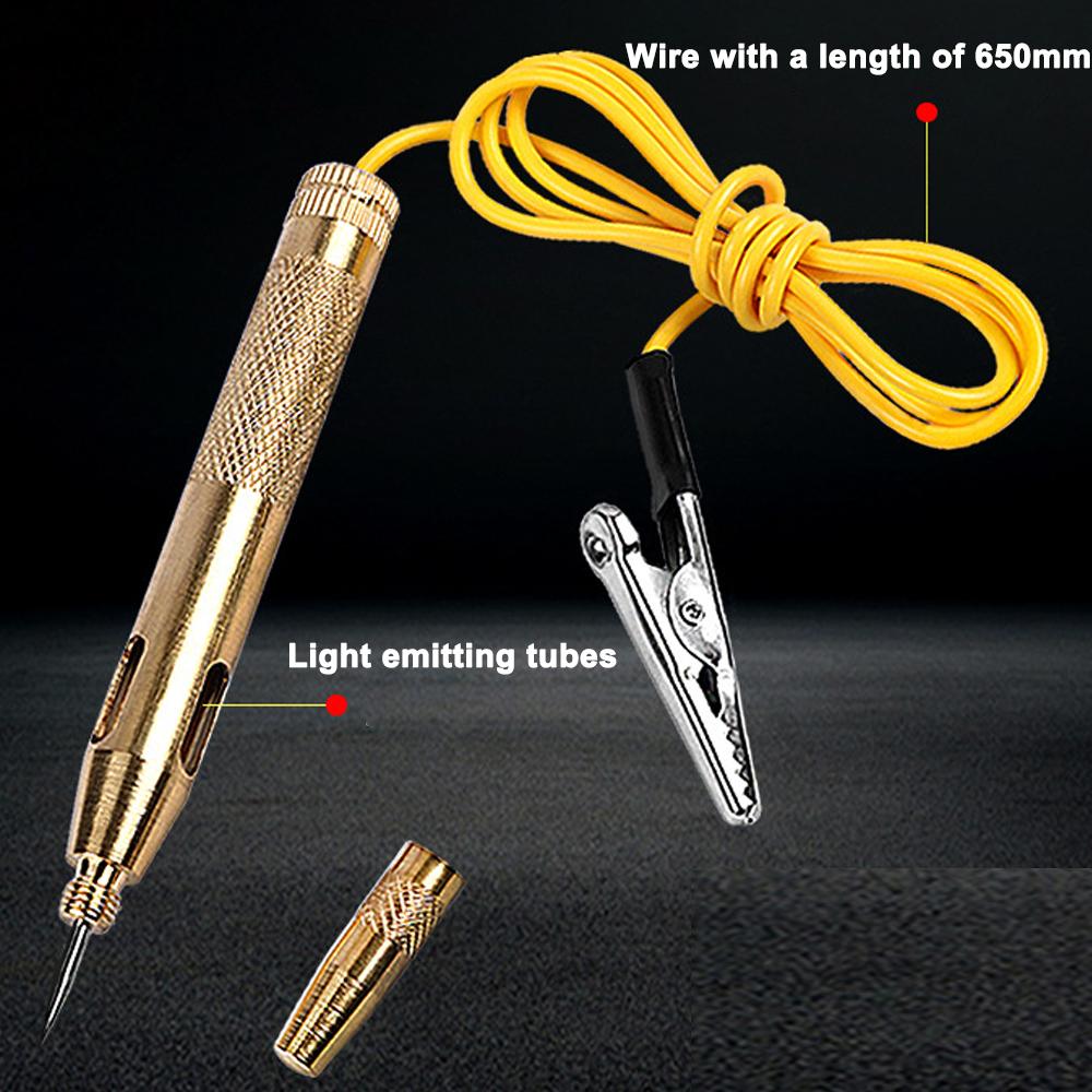 Vehicle Maintenance Copper Test Pen Circuit Detection Pen 6Volt 12Volt 24Volt Car Light Tester Circuit Detector Light