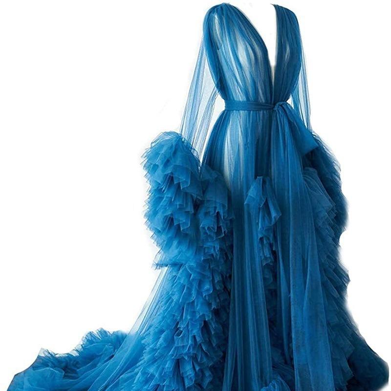 Vestido de noite decote em V malha fina vestido de maternidade saia longa roupa para foto em estúdio roupão matinal sexy mulher