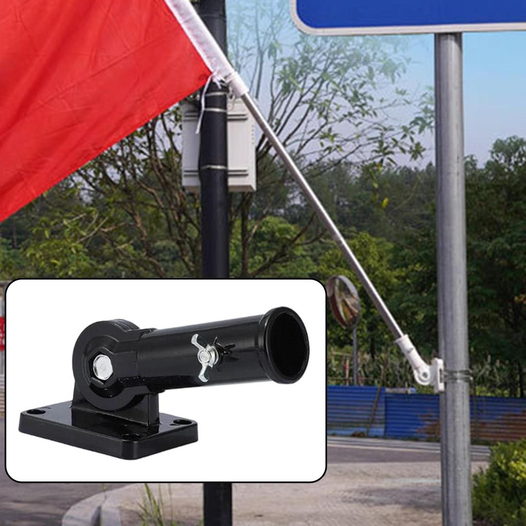 Flag Pole Holder Wall Mounted Adjustable Hardware Sturdy Mounting Bracket Easy to Install for Porch,
