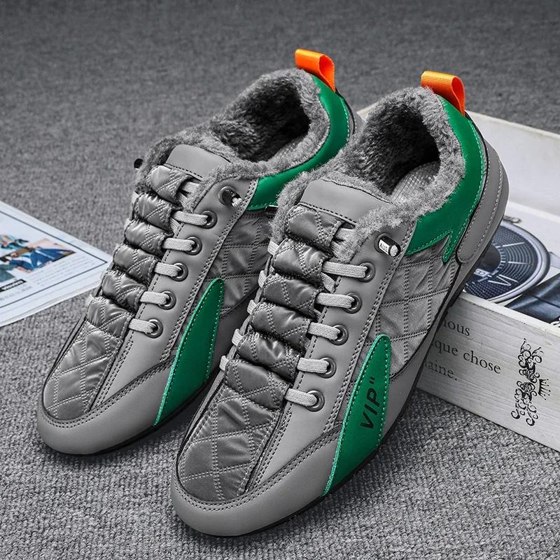 

мужские ботинки 2024 года, новые зимние тапочки, теплые мужские туфли, водонепроницаемые нескользящие плюшевые кроссовки, мужские теннисные туфли, ботинки, мужские кроссовки, зимние 44