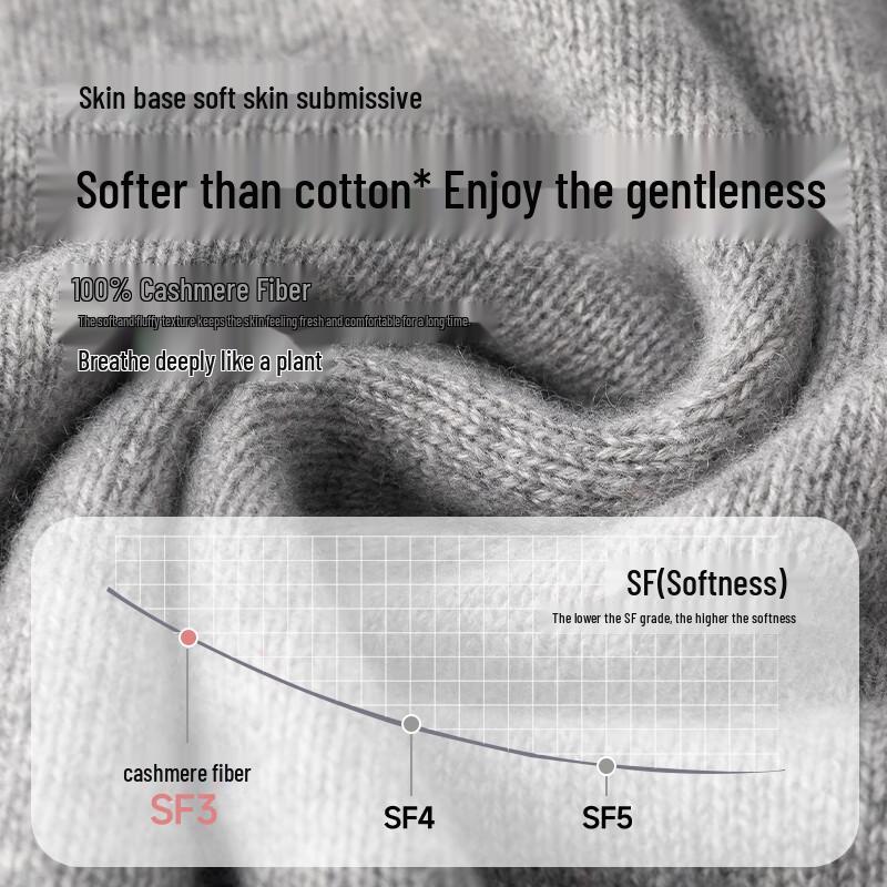 Hengyuanxiang Men's V-Neck Thickened Cashmere Vest