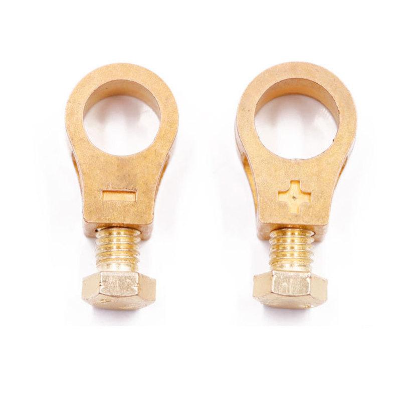 1 Pair Copper Car  Battery  Terminal, Wire Cable Clamp Thickened Batteries Connector, Connecting