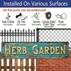 2D Flat - This Vintage-Style Decorative Sign Labeled 'HERB GARDEN' Is A Versatile Aluminum Decorative Sign That Can Serve As A Unique Piece of