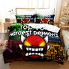 Angry Geometry Dash 3D Print Bedding Set Single Twin Full Queen King Size Duvet Cover for Adult Kids Bedroom