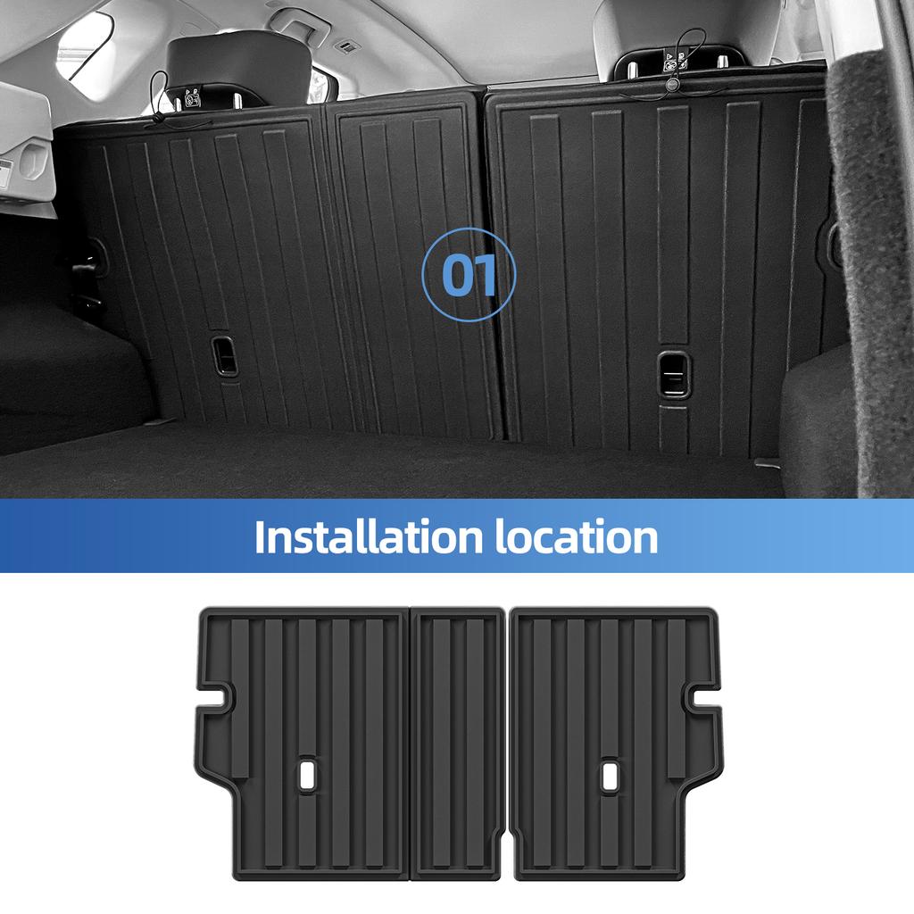 Smabee Left Drive for Chery Jetour Dashing 2023-2026 Car Floor Mats Cargo Trunk Backrest Pad TPE 3D Foot Mat All Weather
