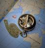 Brass Push Button Sundial Compass – 6.35 Cm Nautical Pocket Compass
