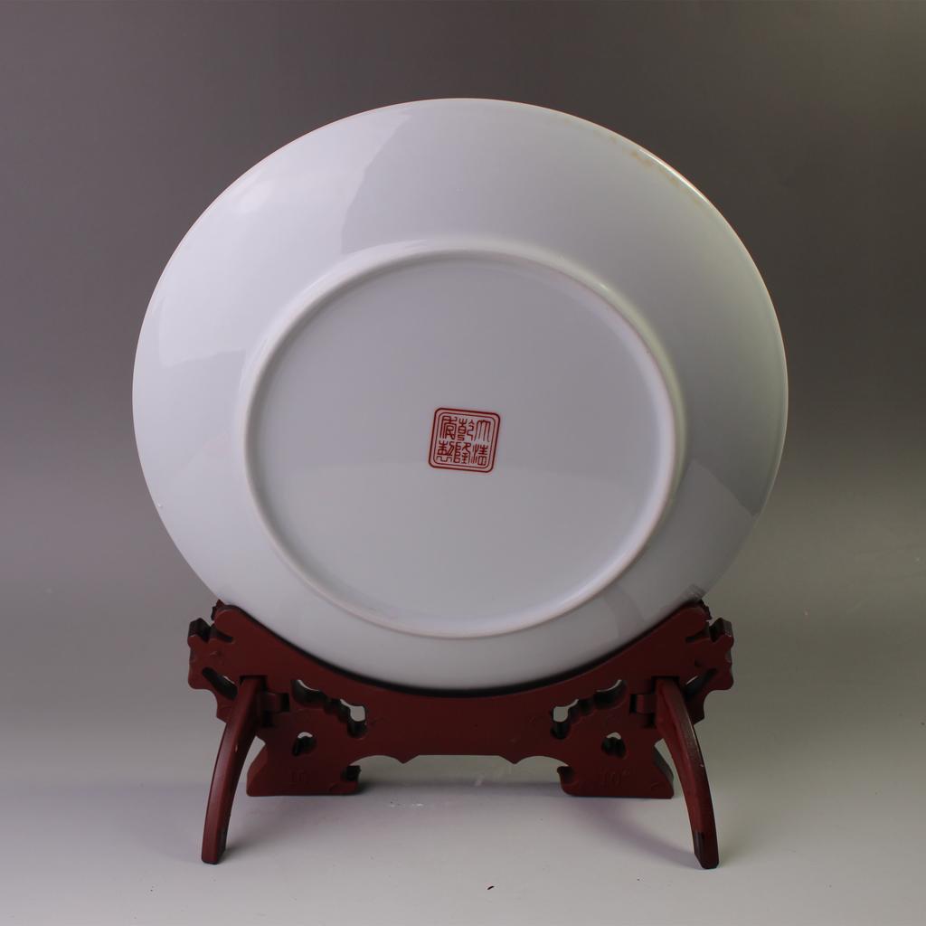 Chinese Retro Jinling Twelve Girls Decorative 10" Plate Ceramic Hanging Plate Home Living Room Wine Cabinet Desk Deco Dish