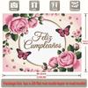 Party Backdrop Floral Flat Feliz Cumpleaos Events Wedding Coming Ceremony Four Photo Booth Background Front Door Decor