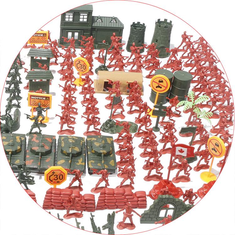 330-Piece Children's Military Toy Set: 4cm Small Soldier Figurines