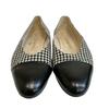 CHANEL Houndstooth pattern leather pumps black leather Used
