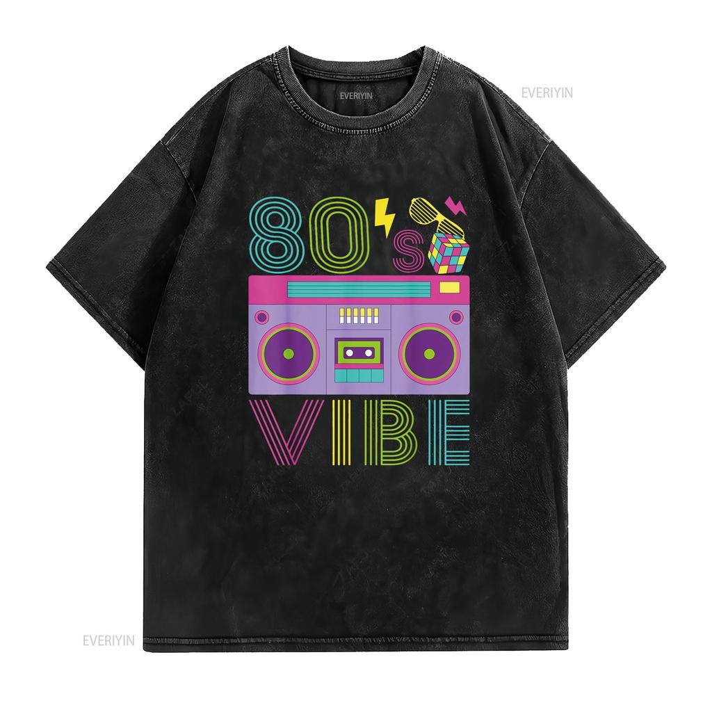 80er Jahre Outfit Für Kinder Jungen Mädchen Achtziger Mode 1980er Jahre T-Shirt vintage Gewaschen Leicht Stylisch Bequemes Oberteil Für Den Alltag