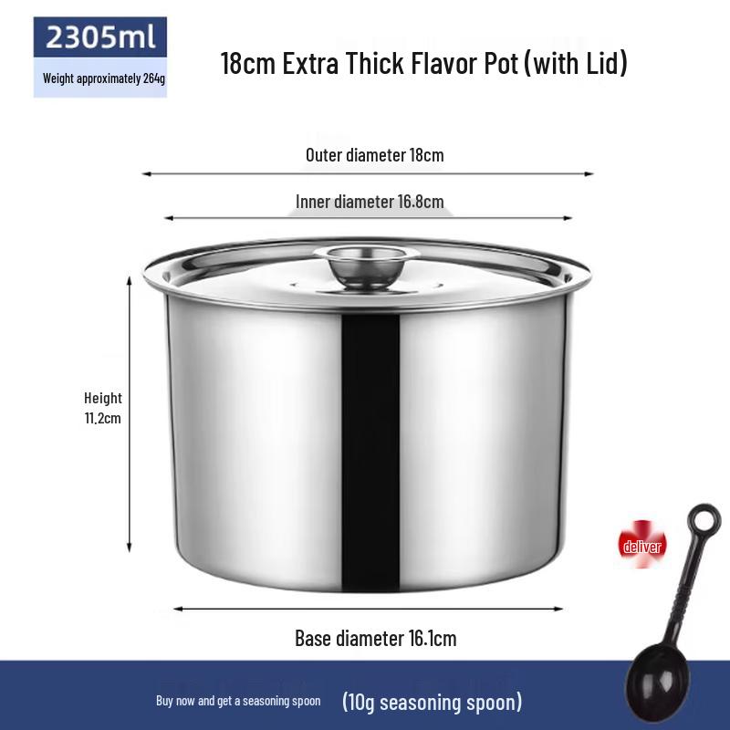 

Mubaisen Commercial Stainless Steel Ingredient Jar with Lid