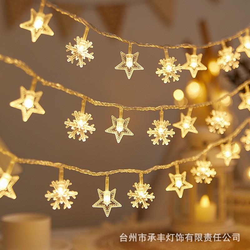 Solar Powered LED String Lights Outdoor Camping Garden Decor Christmas Party Warm White Star Shape Fairy