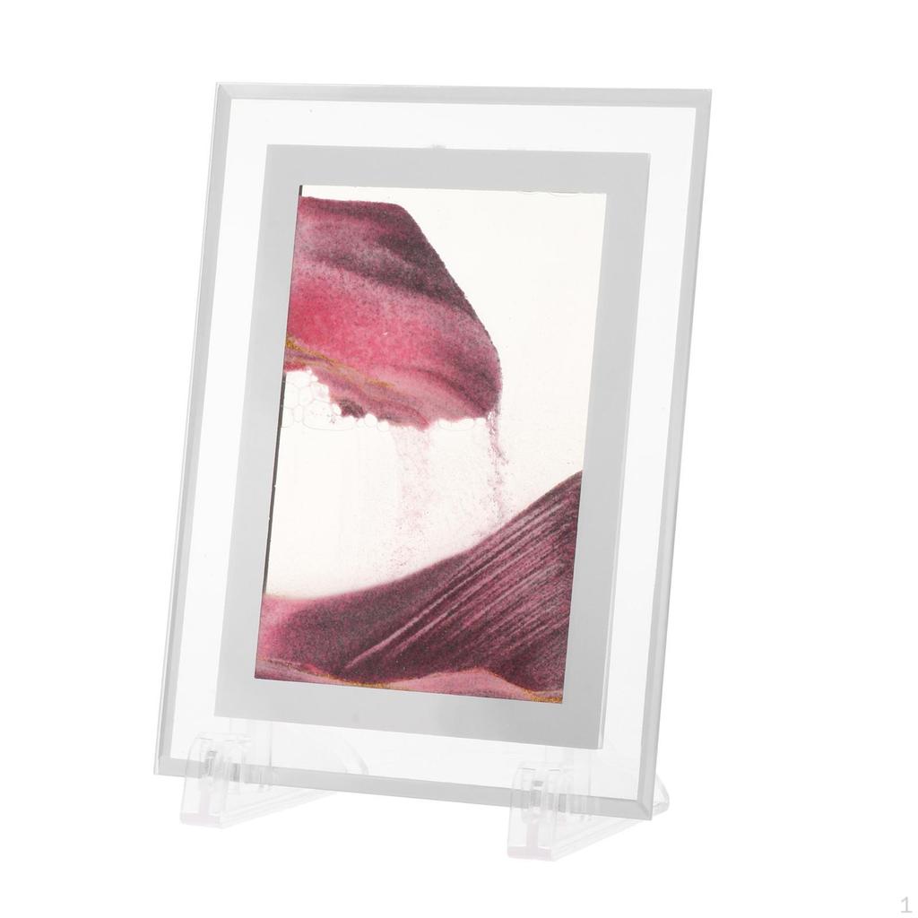 Picture Flowing with Stand Glass for Home Decor Bookshelves Ornament Relaxing