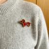 Cute Dachshund Lapel Pin Funny Puppy Brooch for Bags Jackets Hats Minimalist Alloy Brooch Unique Gift for Dog Lovers & Teens