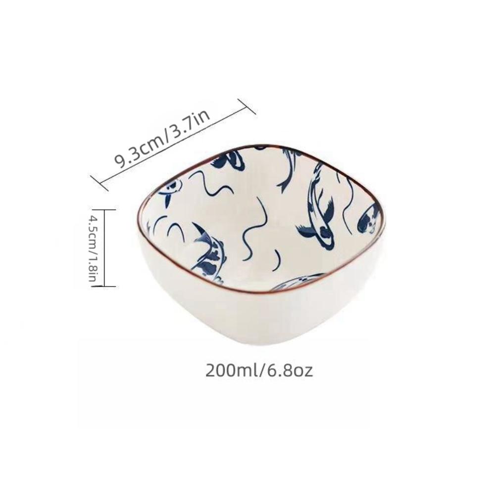Japanese ceramic snack plate, sushi plate, yakiniku dipping saucer, dried fruit plate, creative cutlery square household plate