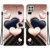 Handmade PU Leather Flip Case for Samsung A22 5G/A22s 5G (SM-A226B/A226L)- Anti-Slip Shockproof Cover with Wrist Strap & Heart/Rose Cat Designs