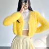 New Arrivals Open Run Women Short Winter Cardigan 5 Colors