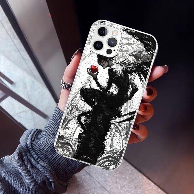 N-Note D-Death Anime Ryuk Phone Case For iPhone 17 Air 16 15 Pro Max 14 Plus 13 Mini 12 11 Cover 7 8 SE Silicone Shell Print Fun