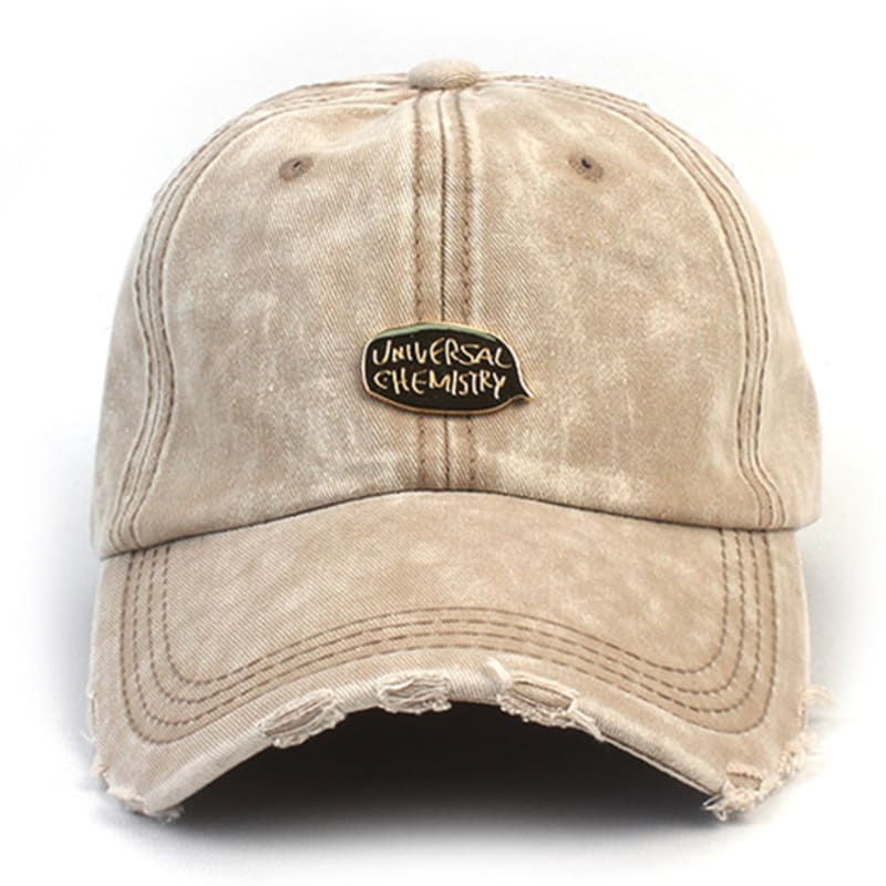 Universal Chemistry Vintage Washing Bubble Beige Ballcap Denim Ball Cap