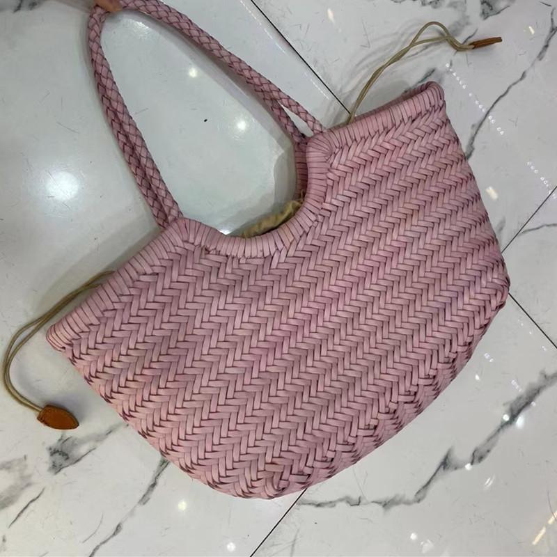 Elegant  Leather Mesh Bag for Women  Large Shoulder Handbag for Women