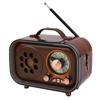 Retro Bluetooth Speaker Radio Rechargeable Portable AM FM SW Radio with Telescopic Antenna for Home Car