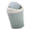 Desktop Trash Can Plastic Multifunctional Small Desk Countertop Garbage Bin with Swing Lid for Home Office Blue