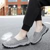 Summer Men Sneakers Braid Beach Shoes Casual Weave Blue Grey Breathable Slip on Flats Tennis Sneakers