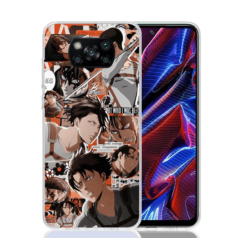 Attack Manga Case Phone Cover for Xiaomi Poco X3 Nfc X5 X6 X7 X4 Gt F7 Ultra F6 F5 Pro F4 F3 M5S M5 M4 M3 5G Trend Fundas Poco X