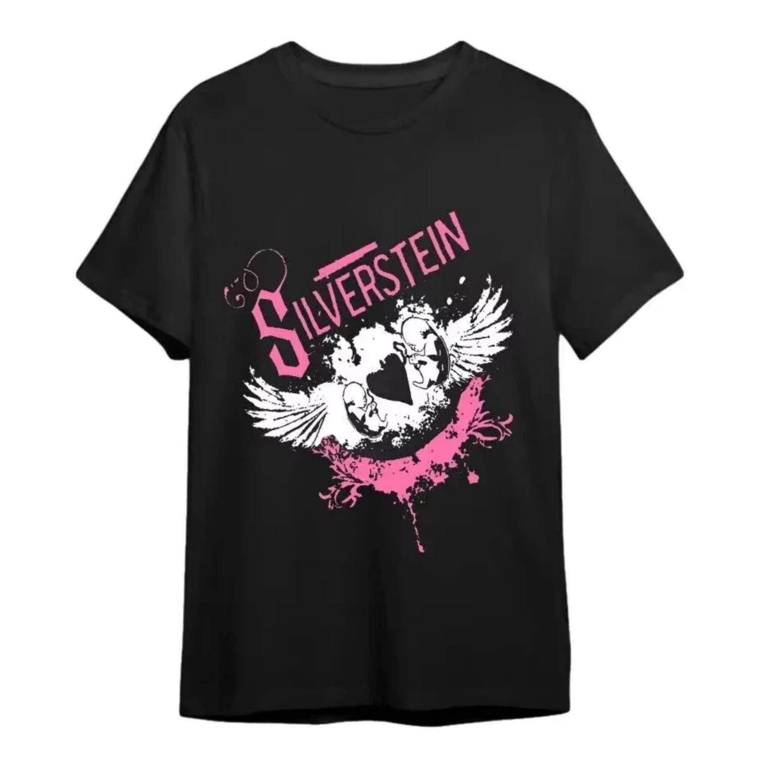 

Silverstein Twin Fight Scene Sad Style - Post-rock Band Printed T-shirt, Unisex Casual and Comfortable Streetwear S чёрный