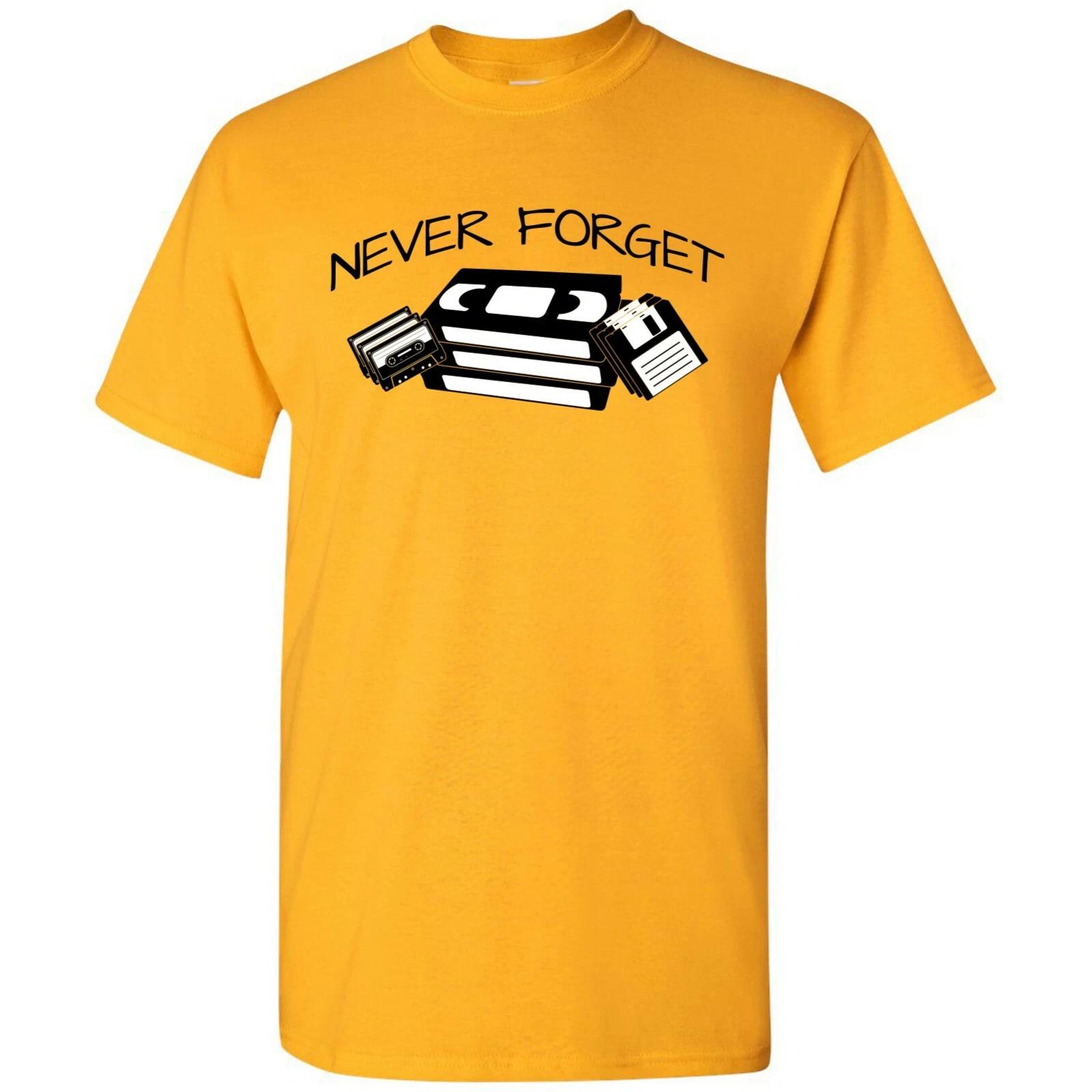 

Never Forget - VHS Cassette Floppy Disk - Funny 90s Technology T Shirt XL