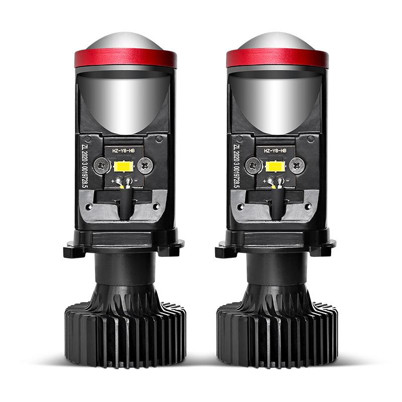 Auto LED Scheinwerfer Kleine Linse H4 Y8 Y1 Y2 U7 Fern- und Abblendlicht Integriert Doppel-Linse Motorrad