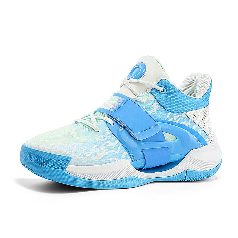 Autumn new basketball shoes men's low-top mesh Velcro friction ring sneakers casual primary and secondary school sports shoes