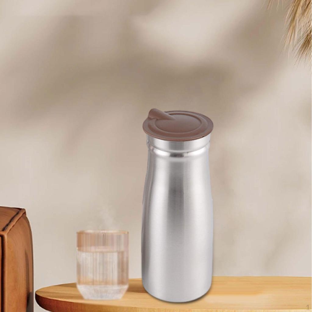 1 Liter Stainless Steel Cold Water Jug, 8.4 X 23.9 Cm, for Commercial Use, Large Capacity Beverage