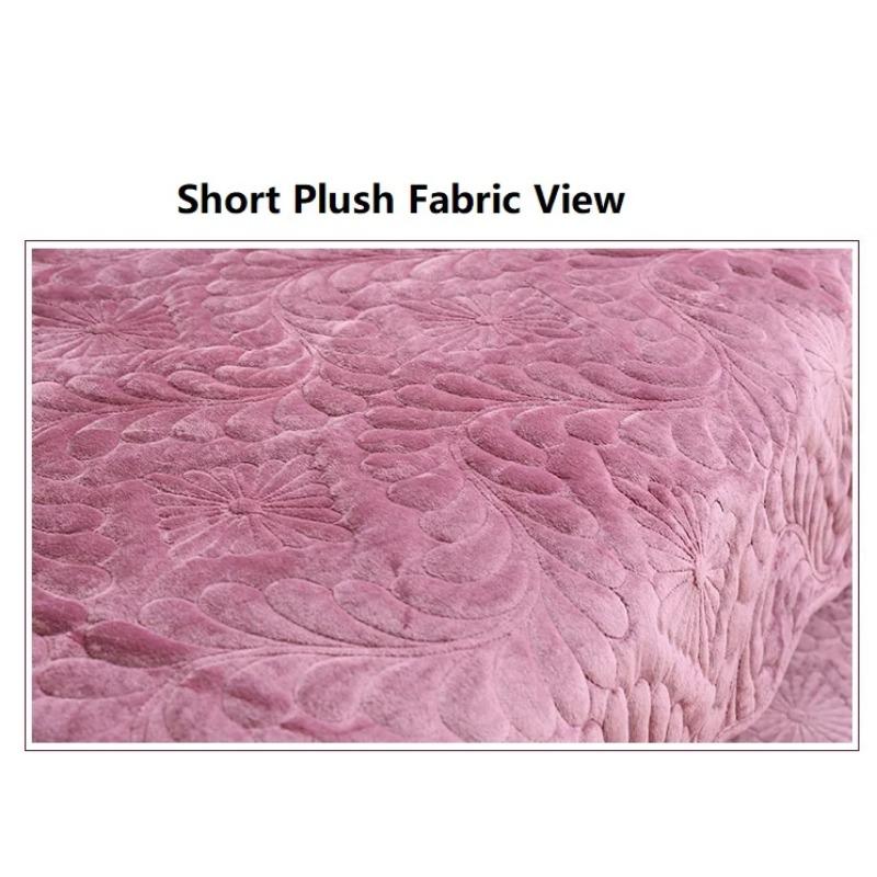 Short Plush Sofa Towel Winter European-style Brief Sofa Cover Solid Color Non-slip Sofa Cover Universal for Living Room