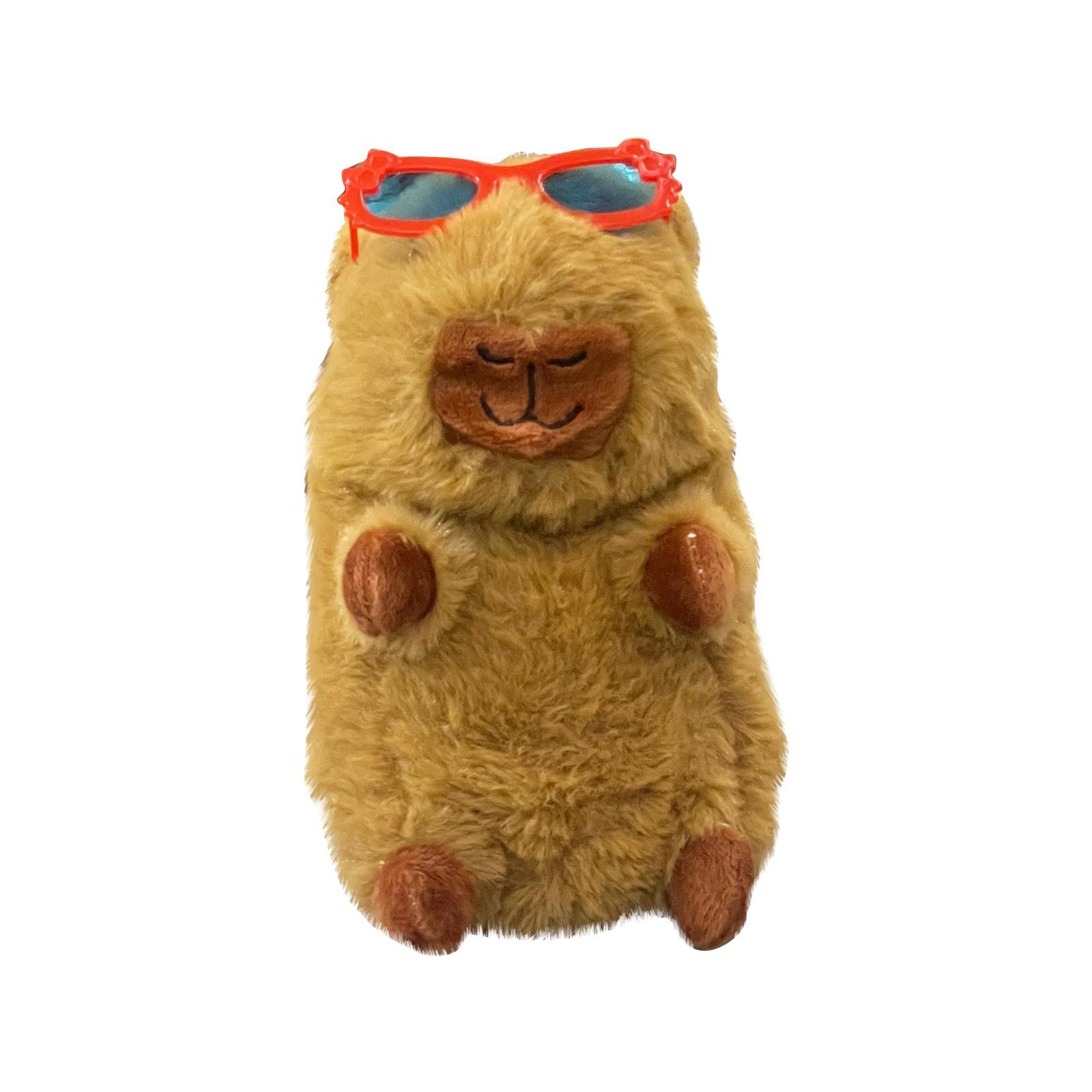 

Электрическая Капибала, играющая на гитаре, плюшевая игрушка, кукла, уродливая, милая, подарочная кукла One Size