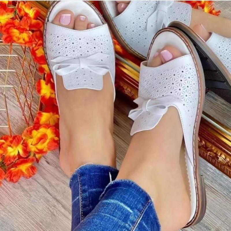 

Women s shoes summer new women s outer wear hollow bow sandals women s slippers women 35