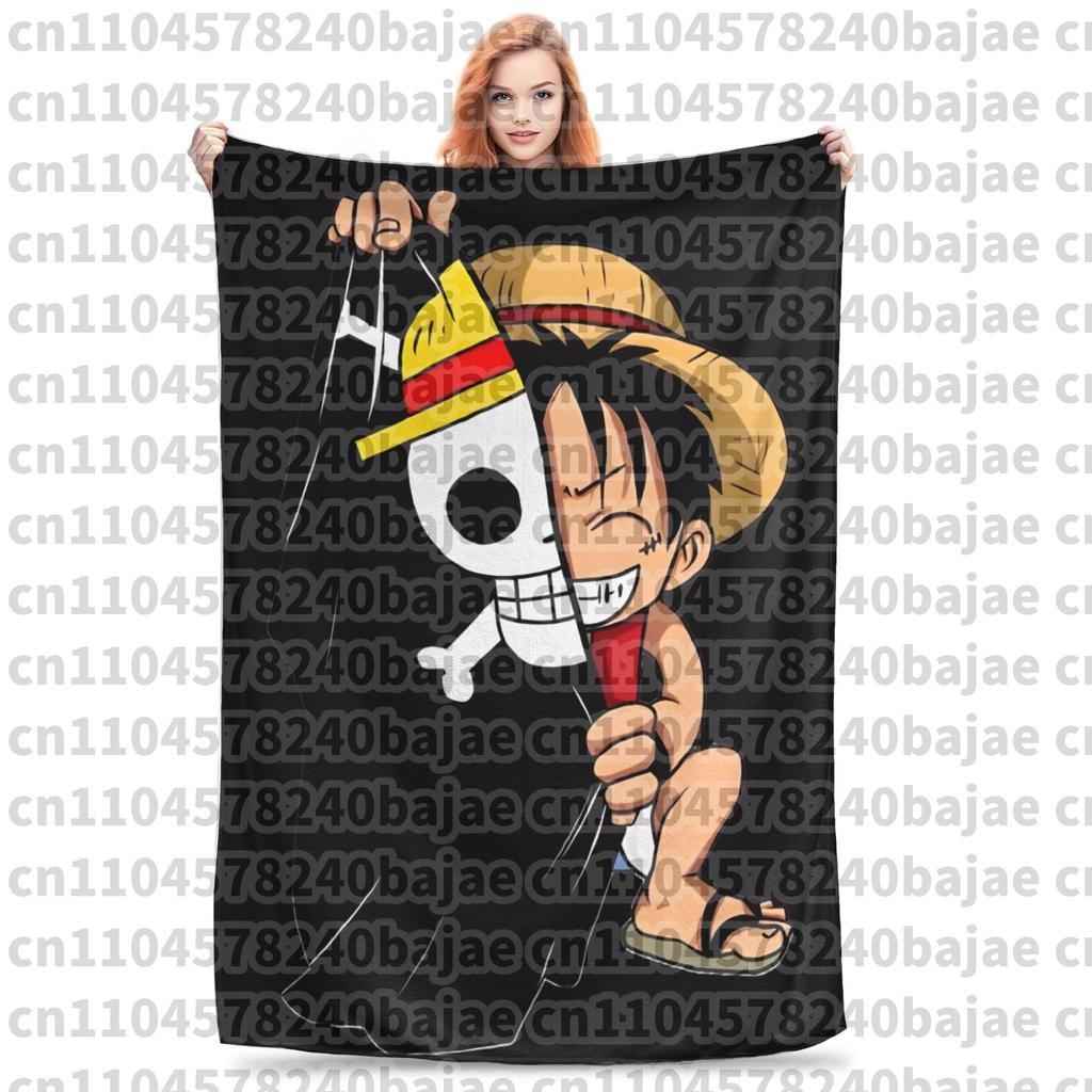 Luffy one piece Throw Blanket for Couch Fuzzy Soft Plush Blanket 50x60 Inches Multi-size Bedspread for All Seasons