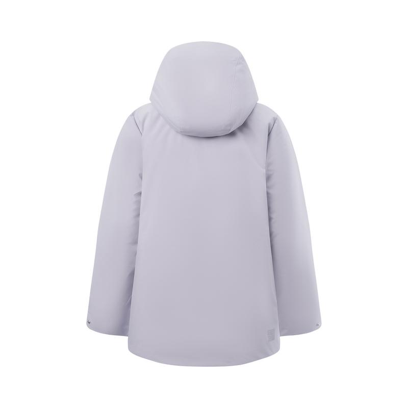 Li-Ning Outdoor CF Water-Resistant Windproof 85% Duck Down Mid-Length Down Jacket Women outerwear Purple AYMV804-3