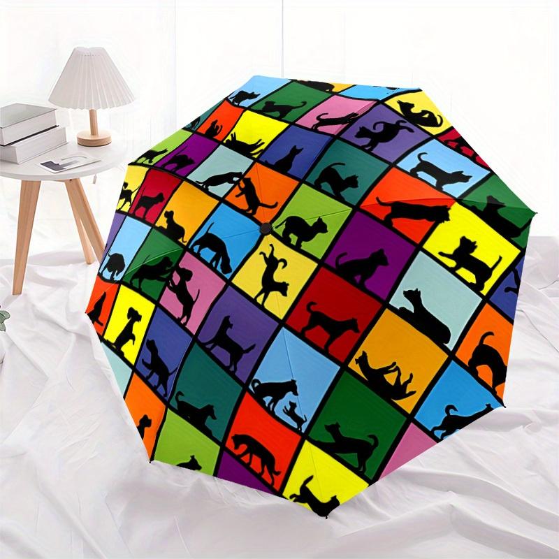 

1pc Paws Playful Automatic Open 8-Rib Windproof Umbrella, Travel & Commuting, Suitable for All Seasons