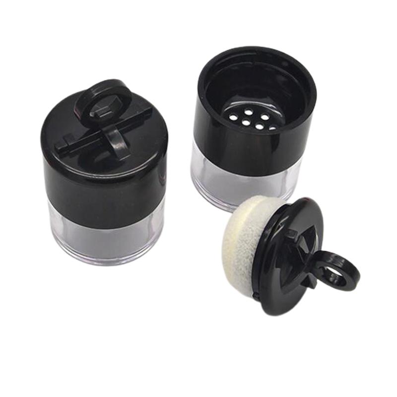 10G Portable Plastic Empty Loose Powder Box Makeup Jar Container With Puff