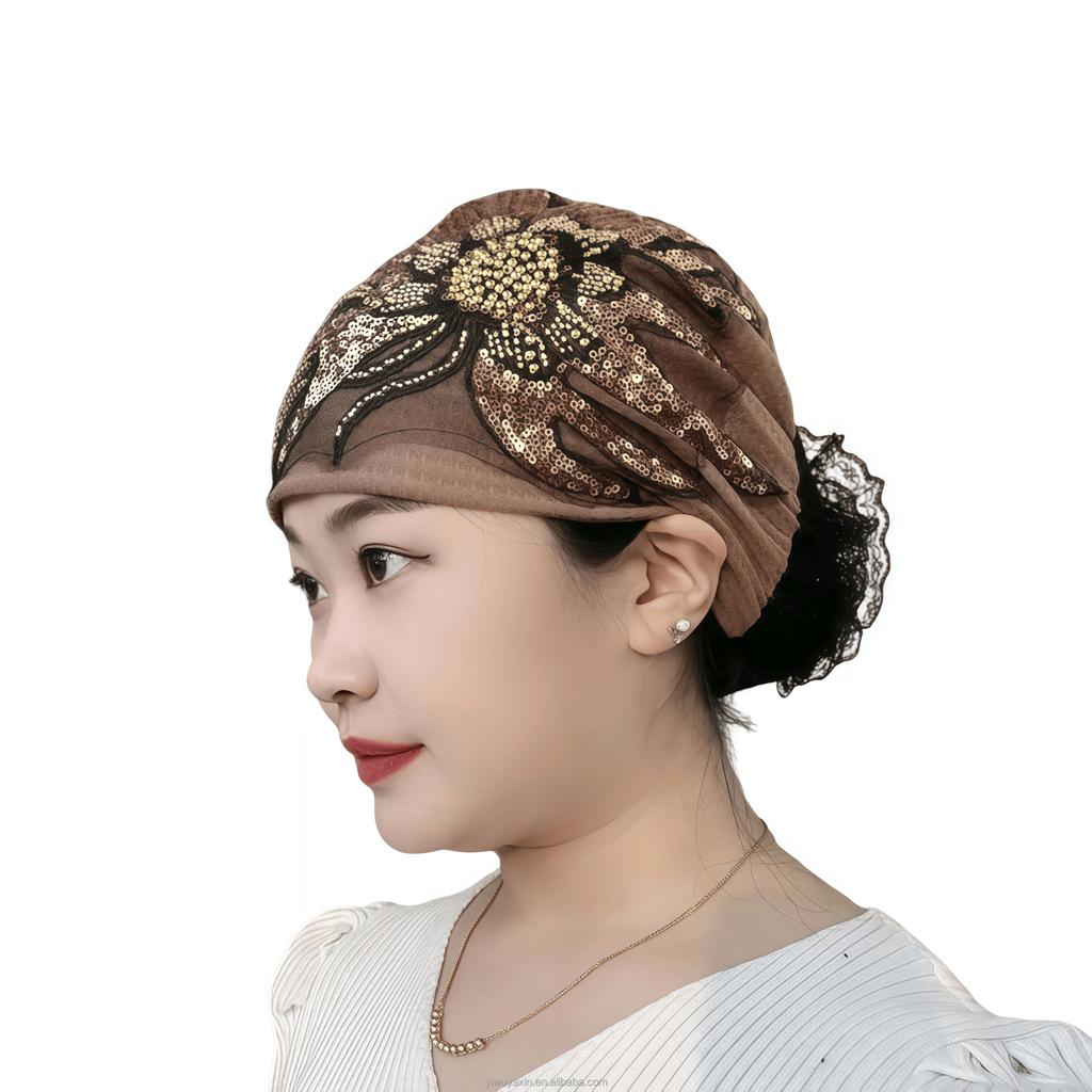 Eco-Friendly Breathable Polyester-Cotton Turban Cap Muslim Headscarf Hijab Inner Bonnet Arab Head Wrap Indian Women Travel