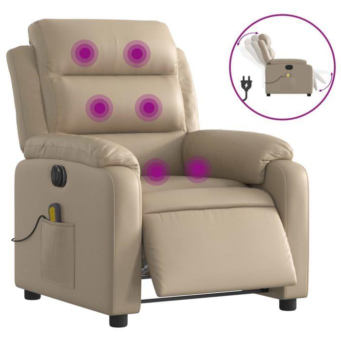 VidaXL Electric Reclining Massage Armchair, Relaxation Chair with Backrest, Seat with Armrests Living Room, Modern, 3205041