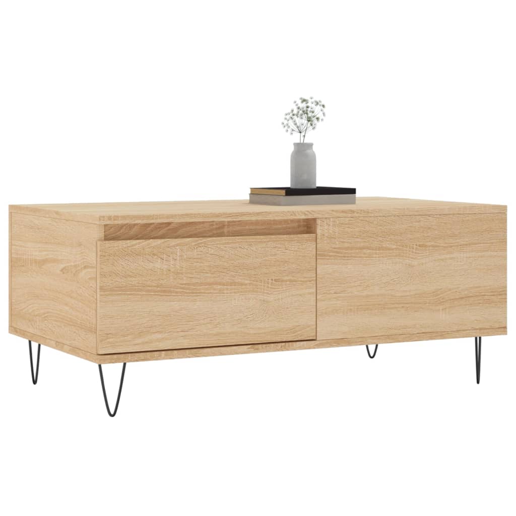  Coffee Table, Sonoma Oak 90x50x36.5 Cm Wood-based Material