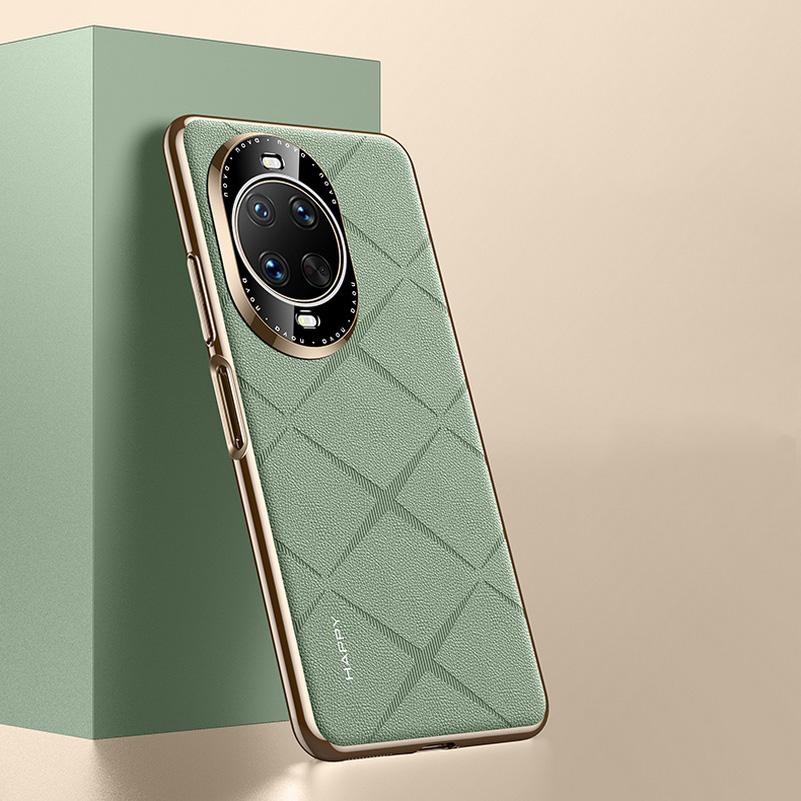 Luxury Plain Leather + Camera Lens Protection Case For Huawei Nova14 Ultra Nova 14 Pro 13 12 Ultra Hard Slim Good Texture Cover