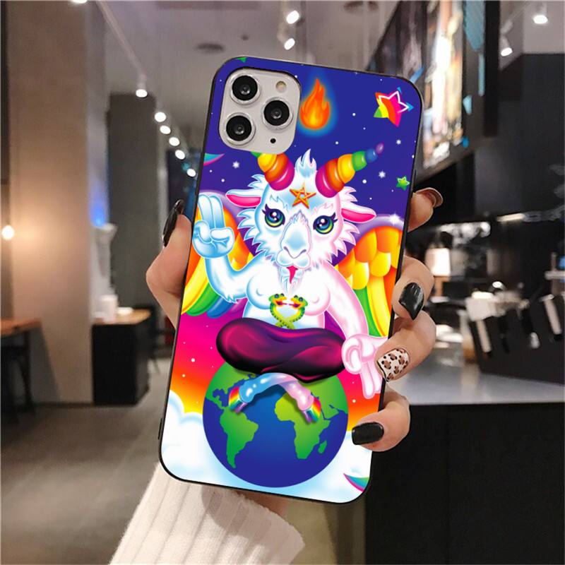 Custodia per telefono artistica Lisa Frank per iphone 12 pro max 11 pro XS MAX 8 7 6 6S Plus X 5S SE 2020 XR