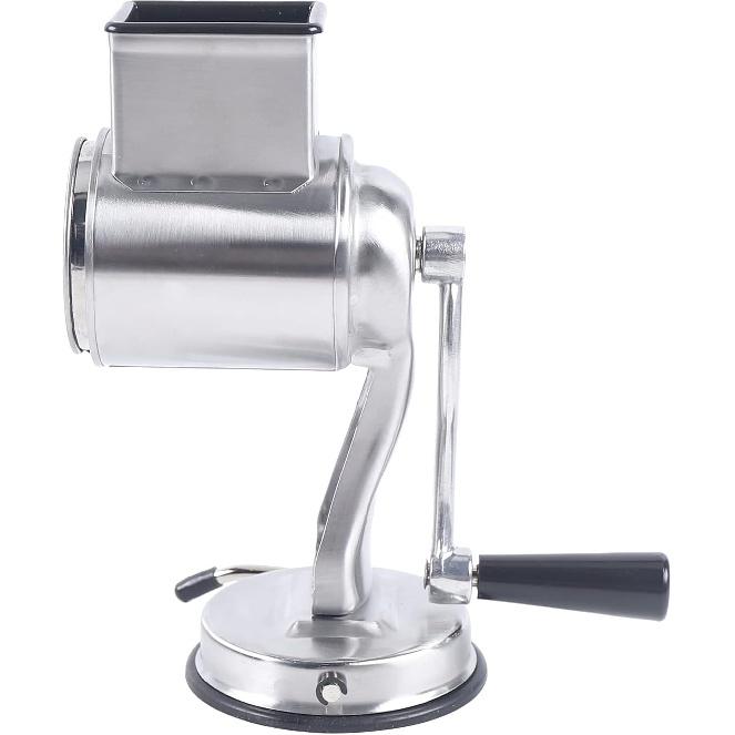 Upgrade Stainless Steel Rotary Vegetable Cheese Grater Potato Slicer Rotary Handheld Grater with 5 Blades Dishwasher Safe